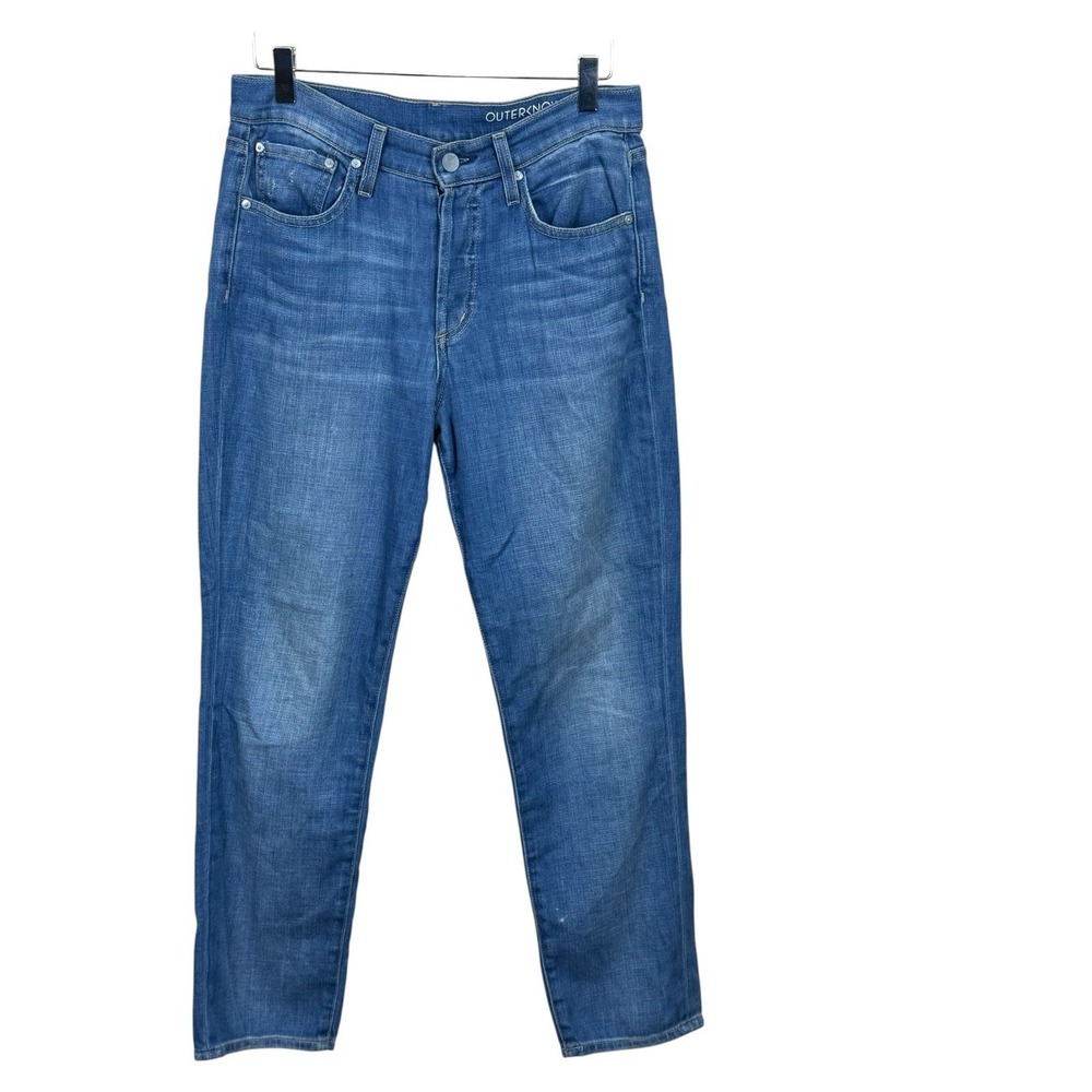 Outerknown S.E.A. Jeans Karma Bums High Rise Straight 27 Blue Organic Cotton USA